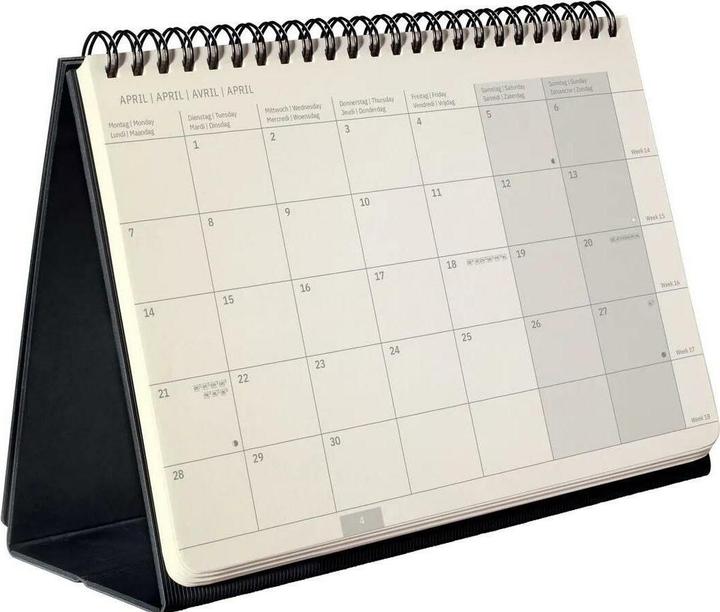 Produktbild Sigel Tischkalender 2025 C2580 1W/2S schwarz 30x14.4cm (13.9 x 30.4 cm, Harter Einband, Deutsch)