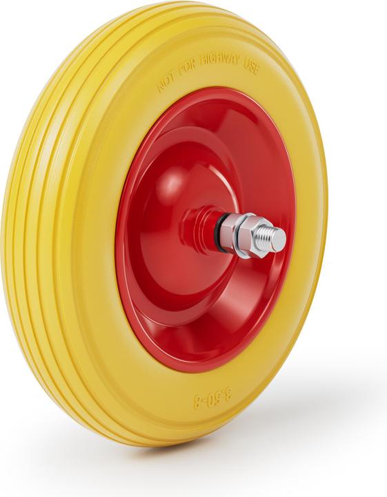 Immagine prodotto Wiltec Carriola con ruote in PU 3,50-8 pneumatici in gomma piena in poliuretano antiforatura
