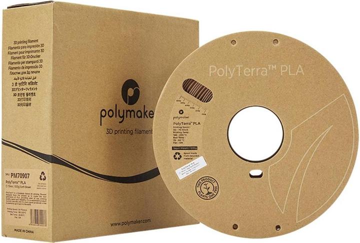 Actual product image Polymaker PolyTerra (PLA, 1.75 mm, 1000 g, Brown)