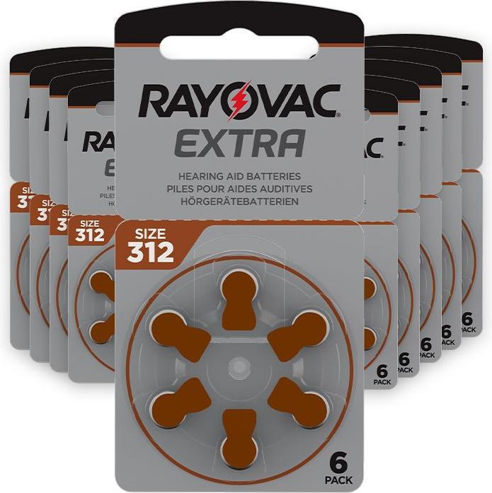Rayovac Piles auditives Extra 312 (6 pcs, A312, 180 mAh)