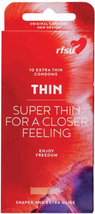 Actual product image rfsu Thin" (Super thin for a closer feeling) 10 extra thin condoms for a special intensity of feeling. (10 pcs.)