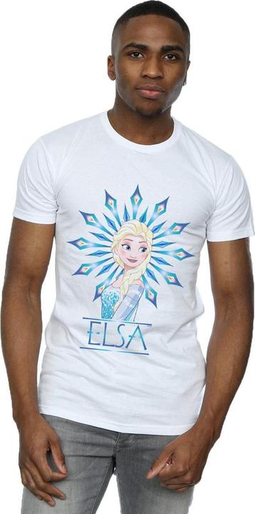 Actual product image Disney Mens Frozen Elsa Snowflake T-Shirt (XL)
