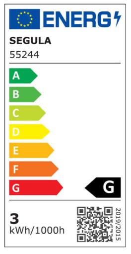 Label énergétique Segula 55244 Ampoule LED E27 G (E27, 2.50 W, 200 lm, 1 x, G)