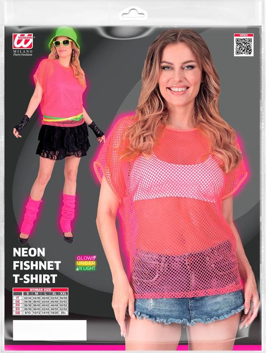 Produktbild Widmann Neon Pinkes Netzshirt kurze Ärmel (XL)