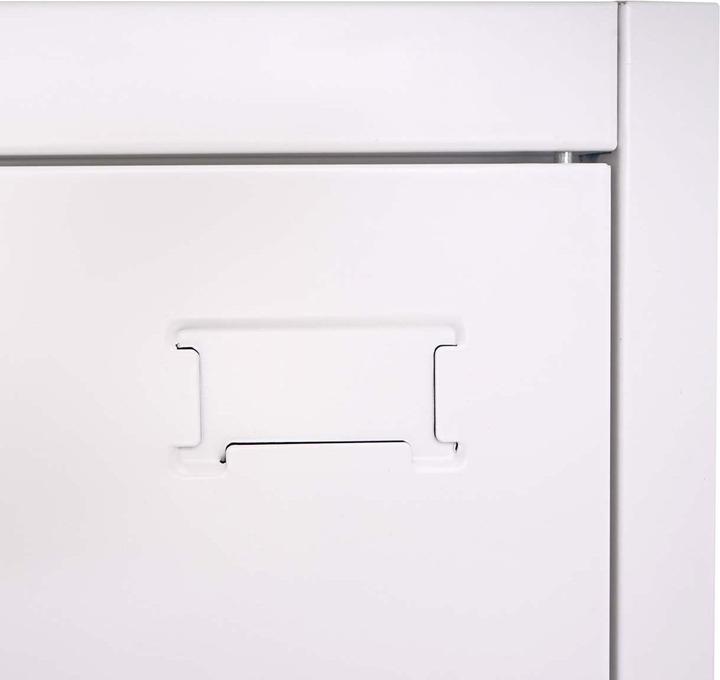 Image du produit Mendler Armoire à dossiers, armoire de bureau en acier, 2 portes 185x90cm blanc (185 x 90 x 40 cm)