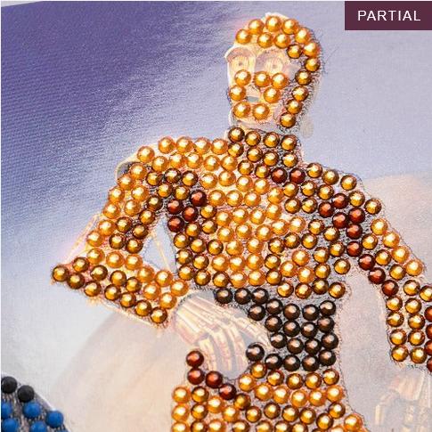 Produktbild Craft Buddy R2-D2 & C-3PO, Karte 18x18cm Crystal Art