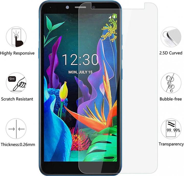 Actual product image Screenguard LG K20 bulletproof glass protective film Case Friendly Design (1 Piece, K20)