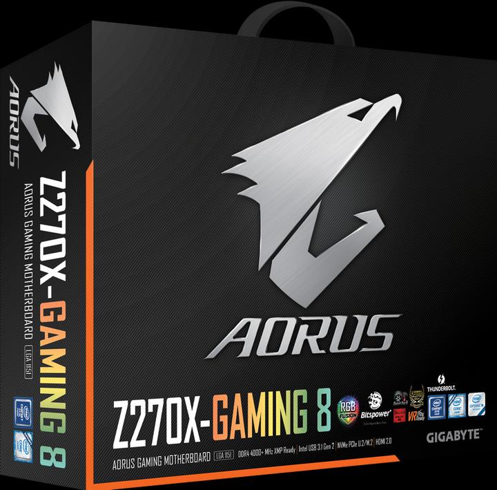 Produktbild Gigabyte AORUS Z270X-Gaming 8 (LGA 1151, Intel Z270, ATX)