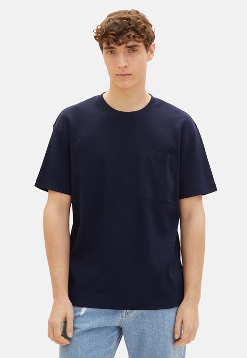 Produktbild Tom Tailor T-Shirt Kurzarmshirt structured mit Brusttasche (S)