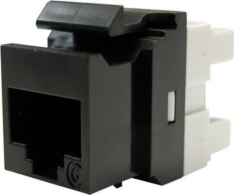 Image du produit Molex Module Keystone 1xRJ45 (WE8W), UTP, 568A/B, PowerCat 6, noir (Module Keystone)