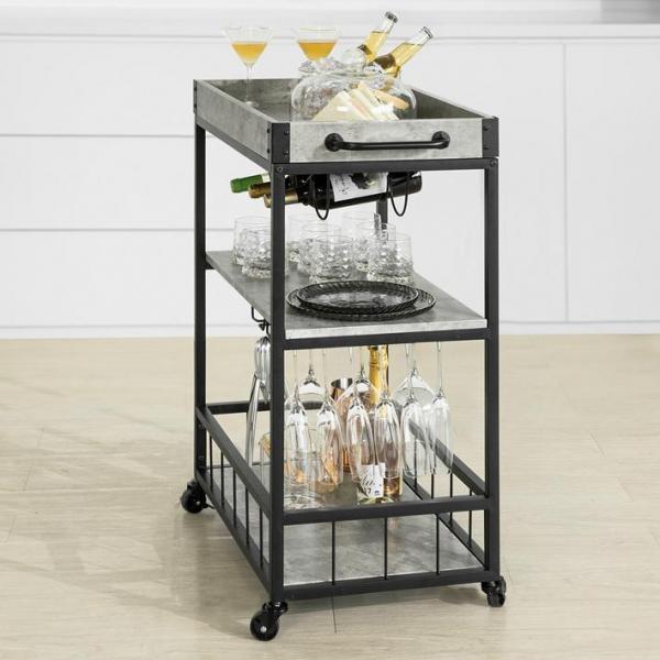 Produktbild SoBuy Servierwagen mit abnehmbarem Tablett