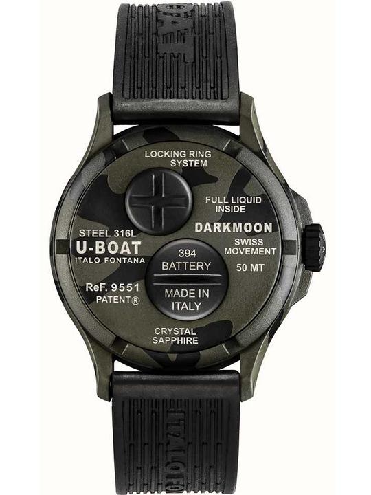 Actual product image U-Boat 9551 Darkmoon Grey Camouflage Men's Watch 40mm 5ATM (Sports watch, 40 mm)