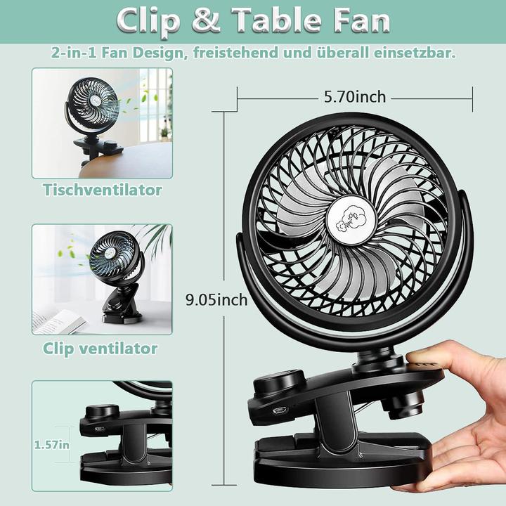 Produktbild AidSci Mini-USB-Clip Ventilator