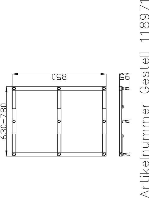 Produktbild Hoesch Untergestell Muna f DuWa. 1500/1600/1700/1800/1900x900mm