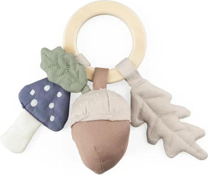 Actual product image Sebra Activity leaf/mushroom/acorn, organic cotton