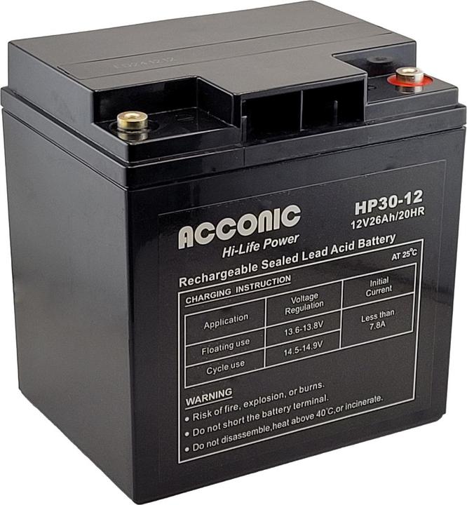 Acconic HP30-12 Hi-Life Power AGM 12V 30Ah Bleiakku (12 V, 30 Ah)
