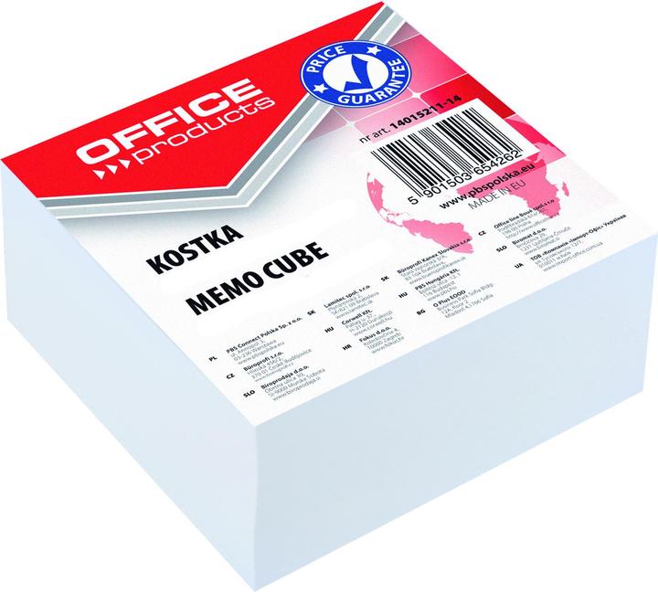 Produktbild Office Products Notizblock, 85x85x40mm, weiss (8.5 x 4 x 8.5 cm)