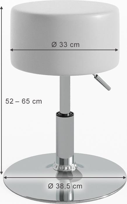 Actual product image Vicco Stool Design, White, 33 x 67 cm for dressing table