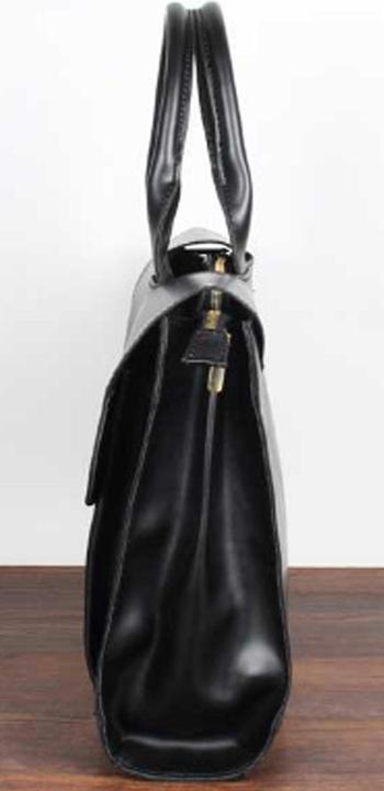 Produktbild Only-Bags.Store Vegane Leder-Laptoptasche, Schwarze Aktentasche, Schwarze Laptop-Tasche, Vegane Ledertasche, Vegane