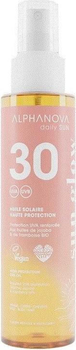 Actual product image Alphanova daily SUN sun oil sun GLOW SPF30 Fl 125 ml (Suntan oil, SPF 30, 125 ml)