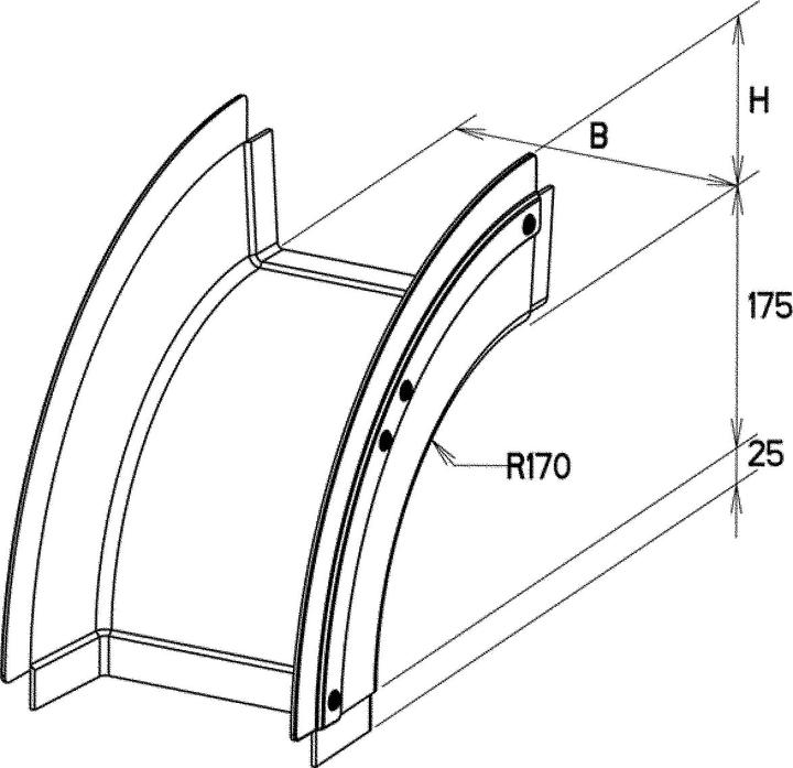 Immagine prodotto Niedax NIE KKBA80.200 Pluviale per grondaia in PRFV 80x200mm con raccordo stampato Poly. (17.50 cm)
