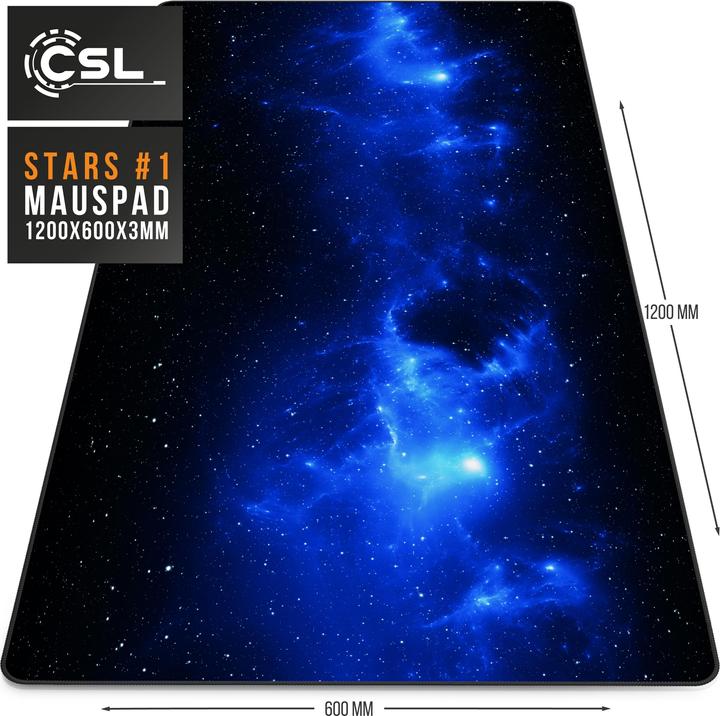 Actual product image CSL Gaming Mouse Pad, XXXL 1200 x 600 x 3 mm Desk Pad Extra Large, Washable