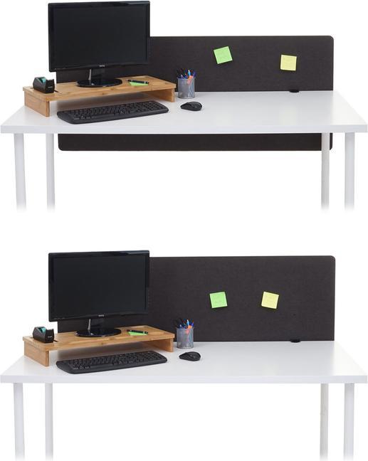 Immagine prodotto Mendler Divisorio acustico per scrivania, schermo privacy per ufficio, bacheca a doppia parete in (140 x 60 x 2 cm)