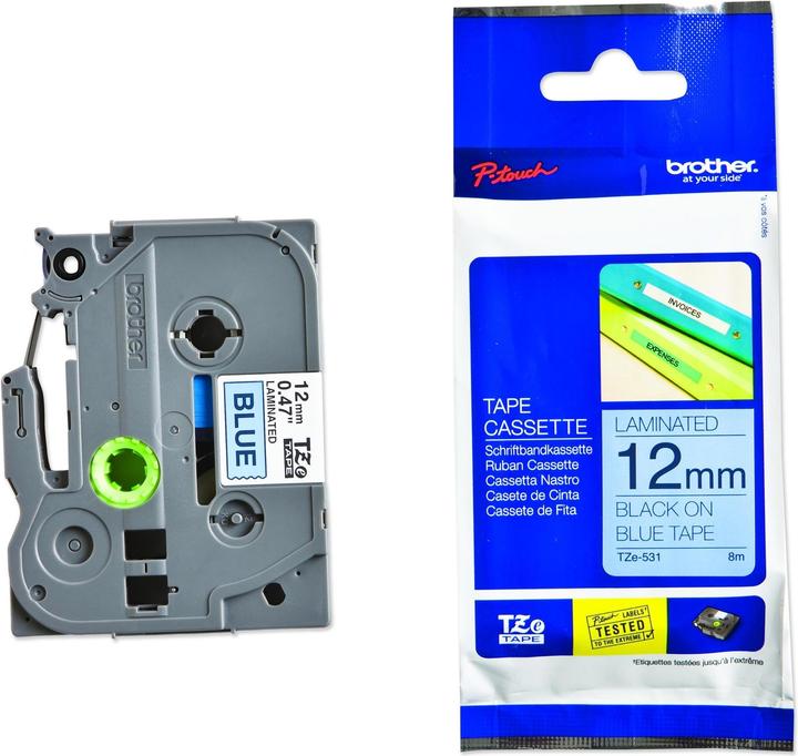 Brother Tze-531 (1.20 cm, Blue, Black)