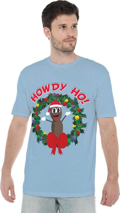 Actual product image Ubisoft Mens Mr Hankey Howdy Ho Wreath Christmas T-Shirt (L)