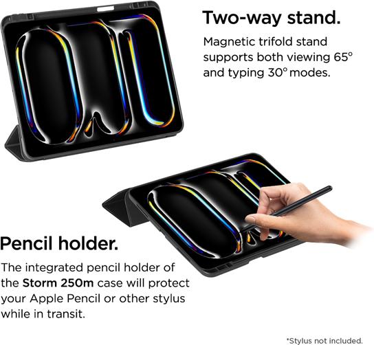 Produktbild Eiger Folio-Case mit Stylus-Halterung schwarz Storm 250m Stylus Case Black (iPad Pro 11 2024 (M4))