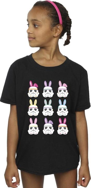 Actual product image Star Wars Girls Stormtrooper Easter Bunnies Cotton T-Shirt (152, 158)