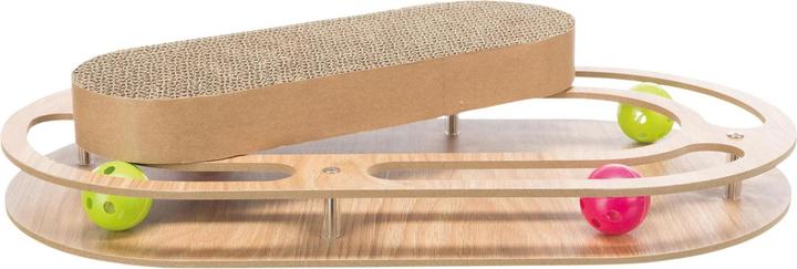Image du produit Trixie Tableau à gratter avec cadre en bois (Jouet à balle chat)