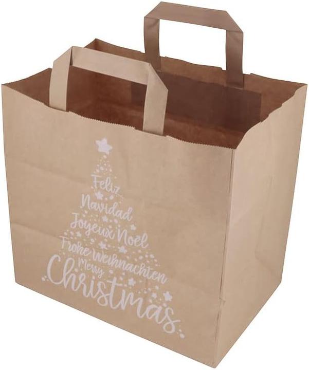 Image du produit Biozoyg 25er Pack Papiertragetaschen mit X-Mas-Design (Pochette cadeau, 25 x)