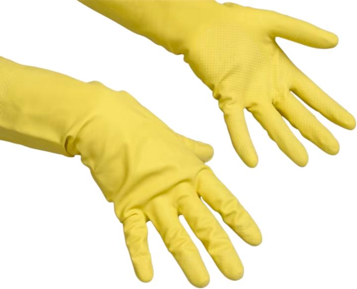 Actual product image Vileda Rubber glove Contract S natural latex yellow 2 pcs./pack. (S)