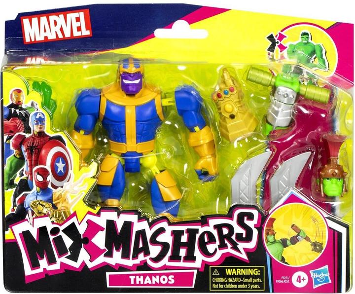 Actual product image Hasbro MixMashers Marvel Thanos individualisierbare Avengers Mix-And-Match Deluxe Action-Figur & Accessoire