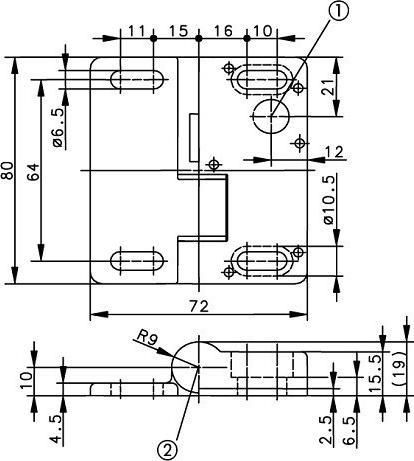 Produktbild Bernstein Schaltscharnier Kabel radial