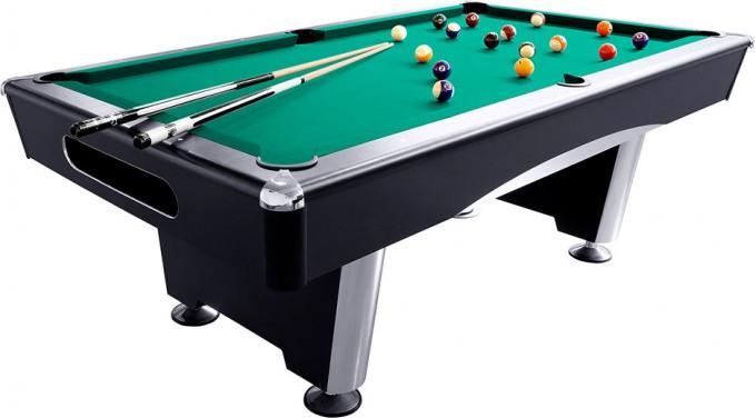 Dynamic Pool billiard table Thun 8ft. black, cloth Simonis 760 yellow/green (200 x 100 cm)