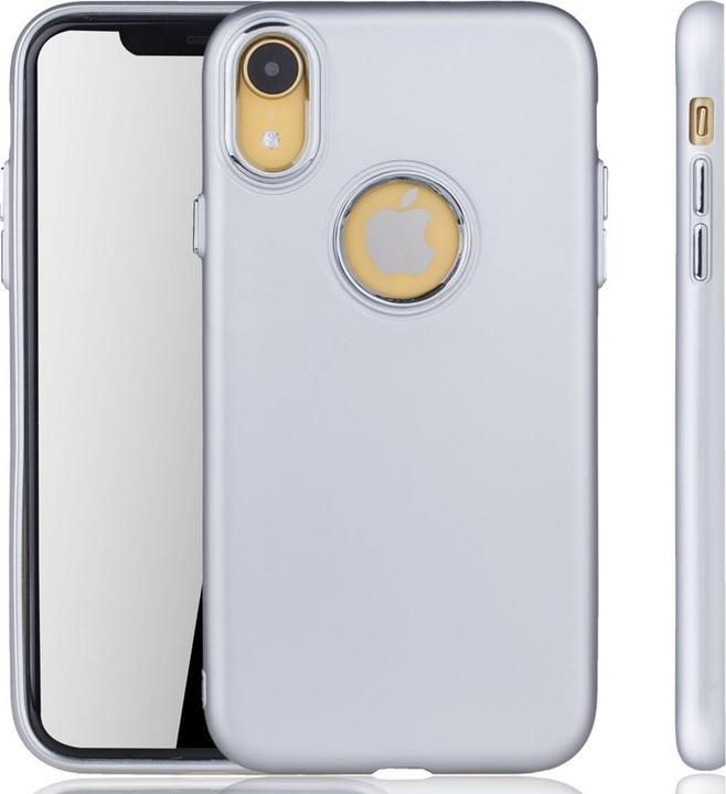 Produktbild König Design Apple iPhone XR Hülle Handyhülle Handy Schutz Case Cover Bumper Schale in Silber (Apple iPhone XR)