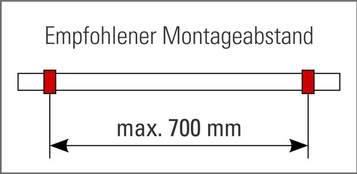 Produktbild G-Fittings Fusslaufstützen für Fussreling an Bartheken (1 Stk.)