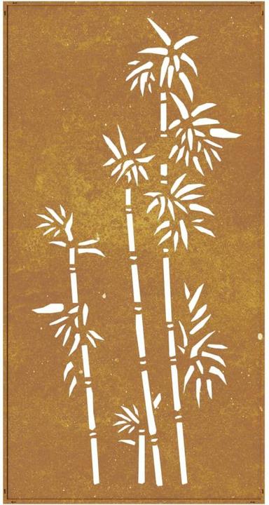 Immagine prodotto VidaXL Decorazione murale da giardino 105x55 cm in acciaio corten design bambù (105 x 1 x 55 cm)