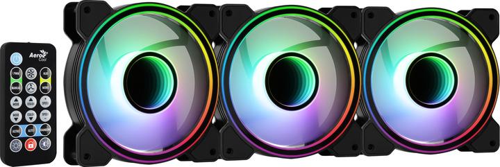 Produktbild AeroCool Mirage 12 ARGB Pro Computergehäuse Kühlset 12 cm Schwarz (120 mm, 3 x)