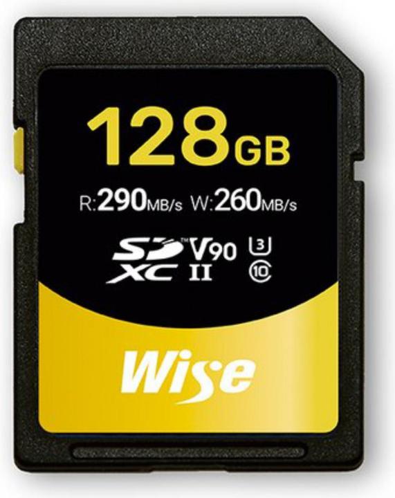 Actual product image Wise SDXC UHS-II V90 128GB (128 GB, SDXC, U3, UHS-II)