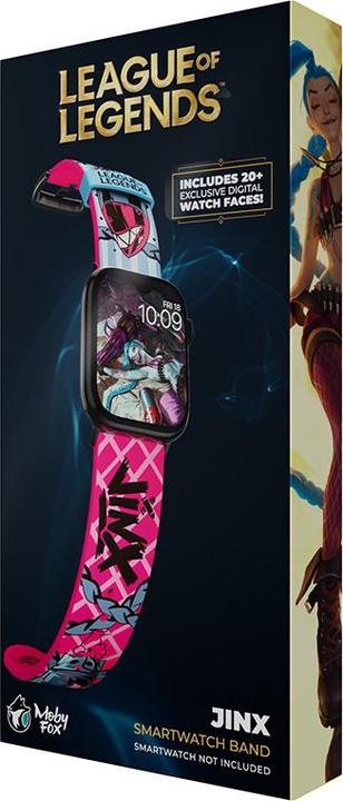 Produktbild Moby Fox League of Legends bracelet pour smartwatch Jinx (22 mm, Silikon, Edelstahl)