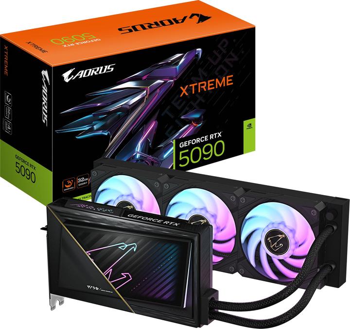 Actual product image Gigabyte AORUS GeForce RTX 5090 Xtreme Waterforce (32 GB)
