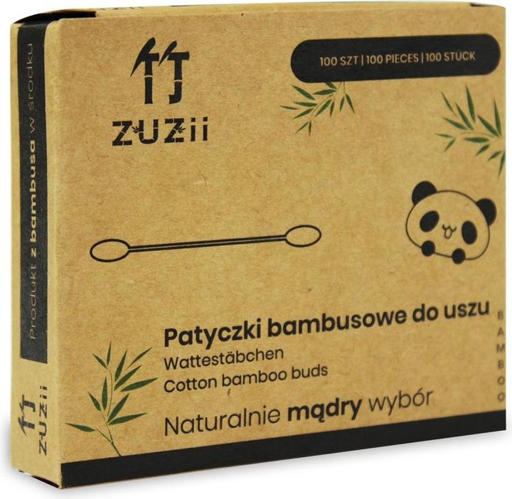 Actual product image Zuzii Bamboo hygiene sticks with cotton 100 pcs -