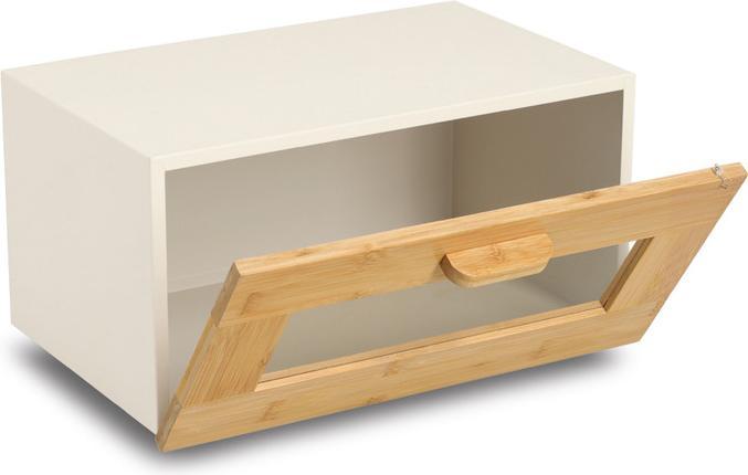 Image du produit Zeller Present Boîte à pain avec clapet frontal en bambou métal 36x23x19.5 cm