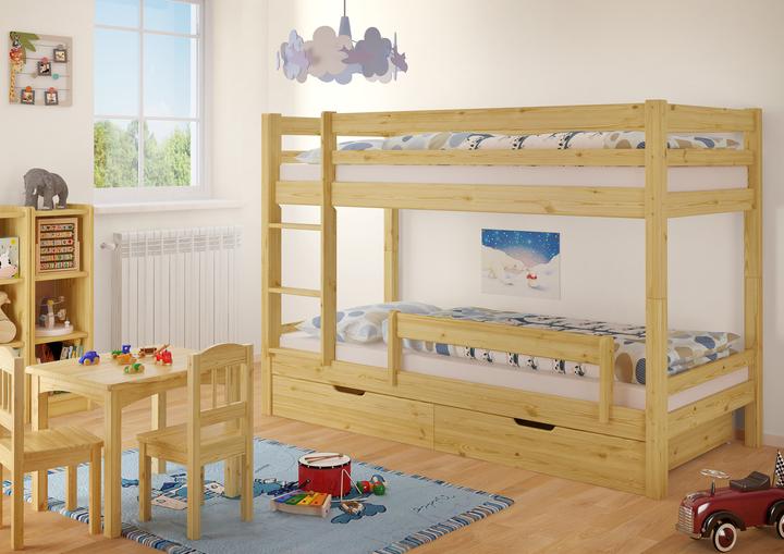 Produktbild Erst-Holz Stockbett Etagenbett Kinderzimmer Kiefer + Rollrost 90x200 Hochbett Kinderbett 60.09-09 (90 x 200 cm)