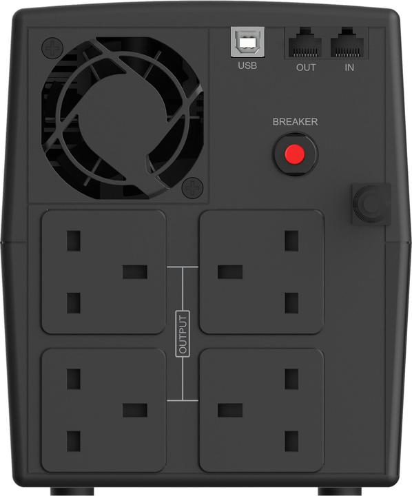 Produktbild Conceptronic ZEUS USP 2200VA 1320W 4xUK Sockets HID,USB,RJ45 (2200 VA, 1320 W, Line-Interaktiv USV)
