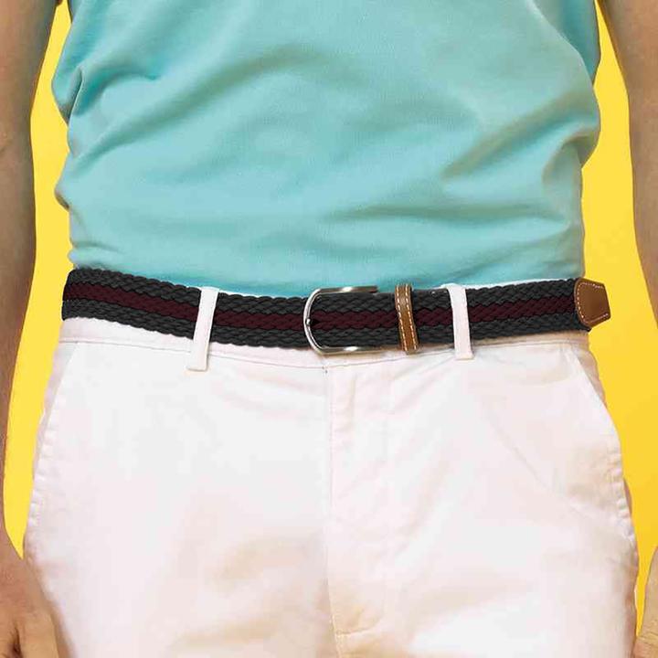 Actual product image Asquith & Fox 2 colour stripe stretch belt (One size)