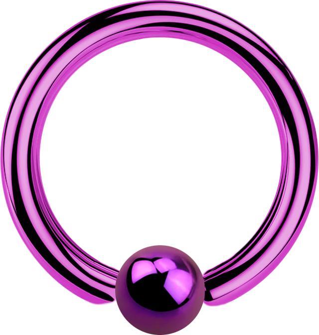 Immagine prodotto Star Piercing Anello di chiusura a sfera viola con strato di titanio (Acciaio chirurgico 316L, senza ottone)